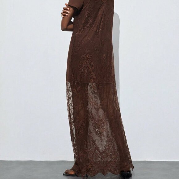 Multicolor Elegant Women's Sexy Lace Detachable Camisole Dress - Picture 2 of 7